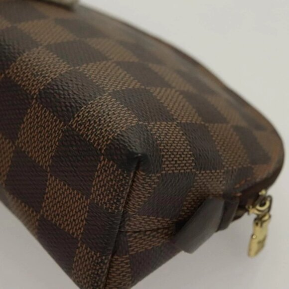 LOUIS VUITTON Damier Ebene Pochette Cosmetic PM Pouch N47516 LV Auth BA3094 - Picture 11 of 16